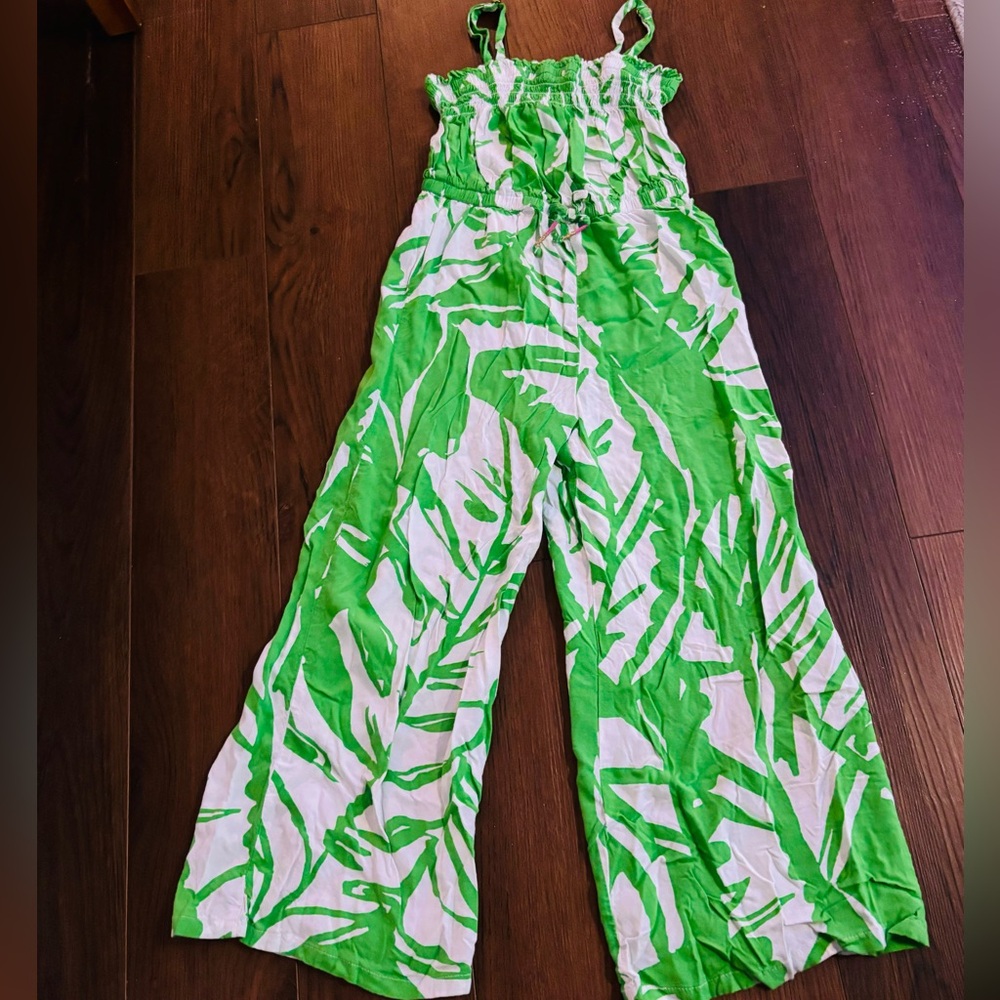 Lilly Pulitzer jumpsuit romper size small green and white good condition